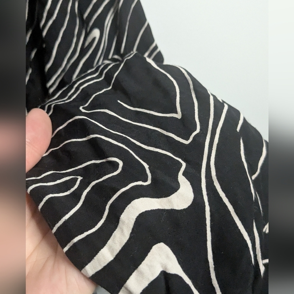 ZARA Black and white printed midi dress - size M - Picture 6 of 8